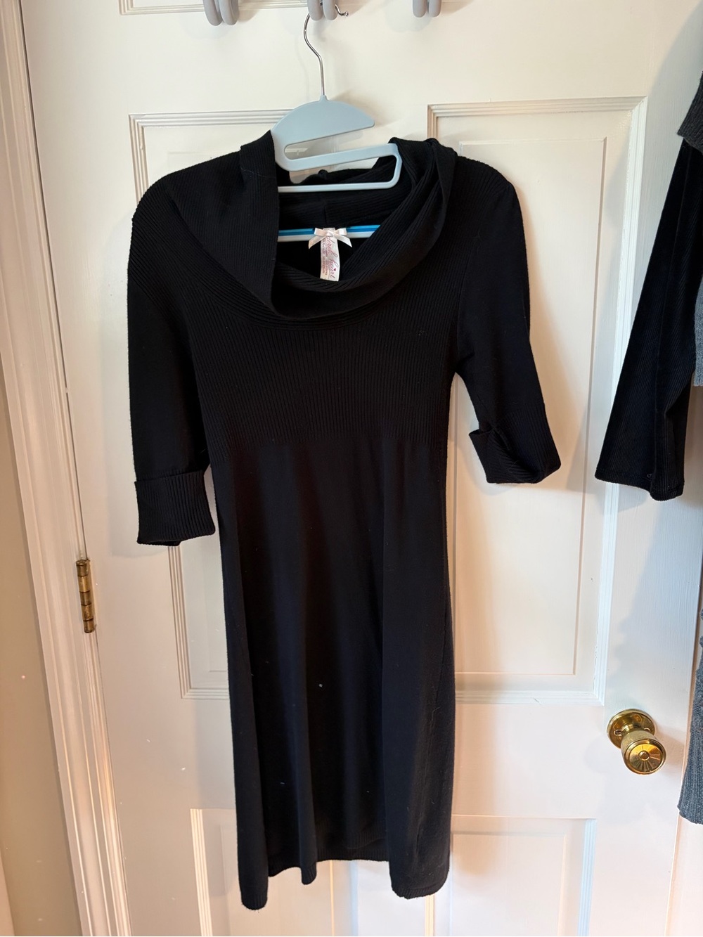 Derek Heart Black Knit Cowl Neck Dress L